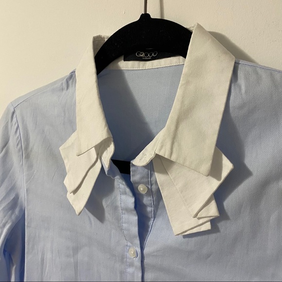 G2000 Blue & White Button Down Dress Shirt Size 36 - Picture 4 of 6